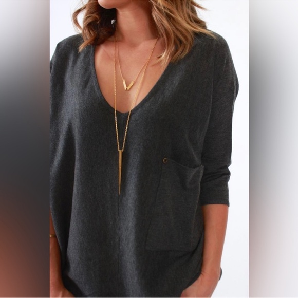 Kerisma Raven Dolman Sleeve Sweater Gray Size M/L - Picture 2 of 7